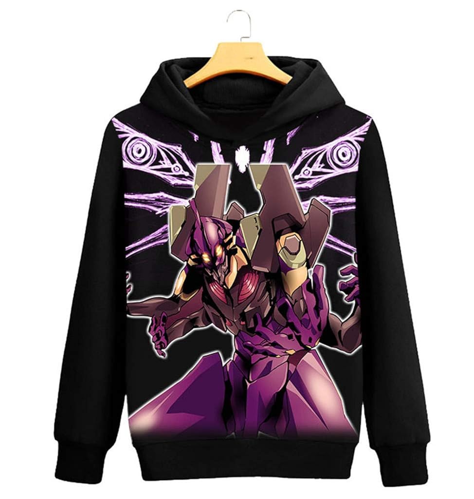 YOYOSHome Anime EVA Neon Genesis Evangelion Hoodie Sweatshirt Jacket