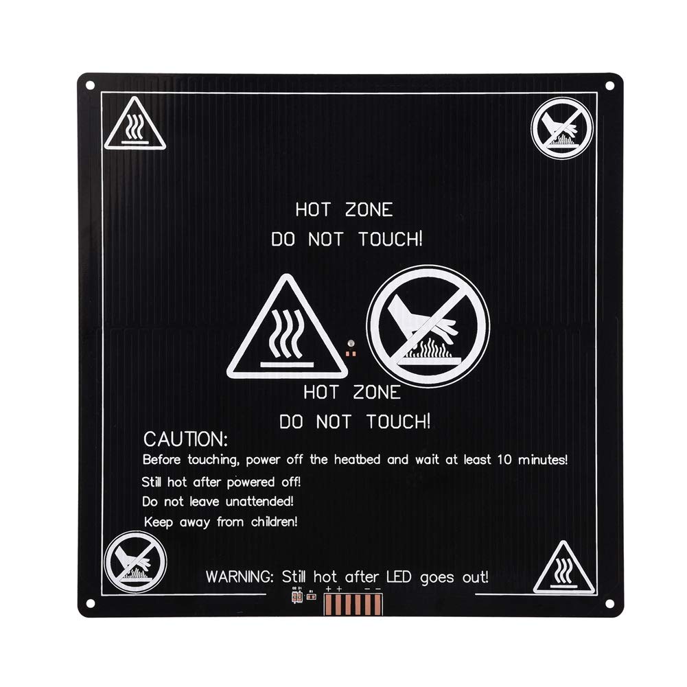 Aluminum Hot Plate, Hot Bed for 3D Printer, 12V 220x220mm, with Built-in Thermistor and Heating Element, High Sensitivity and Good Stability, for 3D Printer.