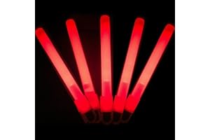 GLOW WITH US Glow Sticks Bulk Wholesale, 50 4” Red Glow Stick Light Sticks. Bright Color, Kids Love Them! Glow 8-12 Hrs, 2-Year Shelf Life, Sturdy Packaging, GlowWithUs Brand