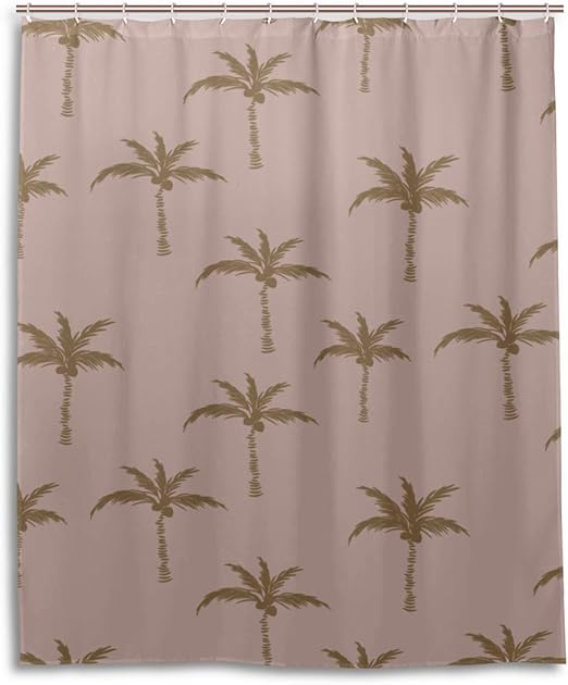 Amazon Com Jtmoving Palm Trees Gold On Pink Retro Bathroom