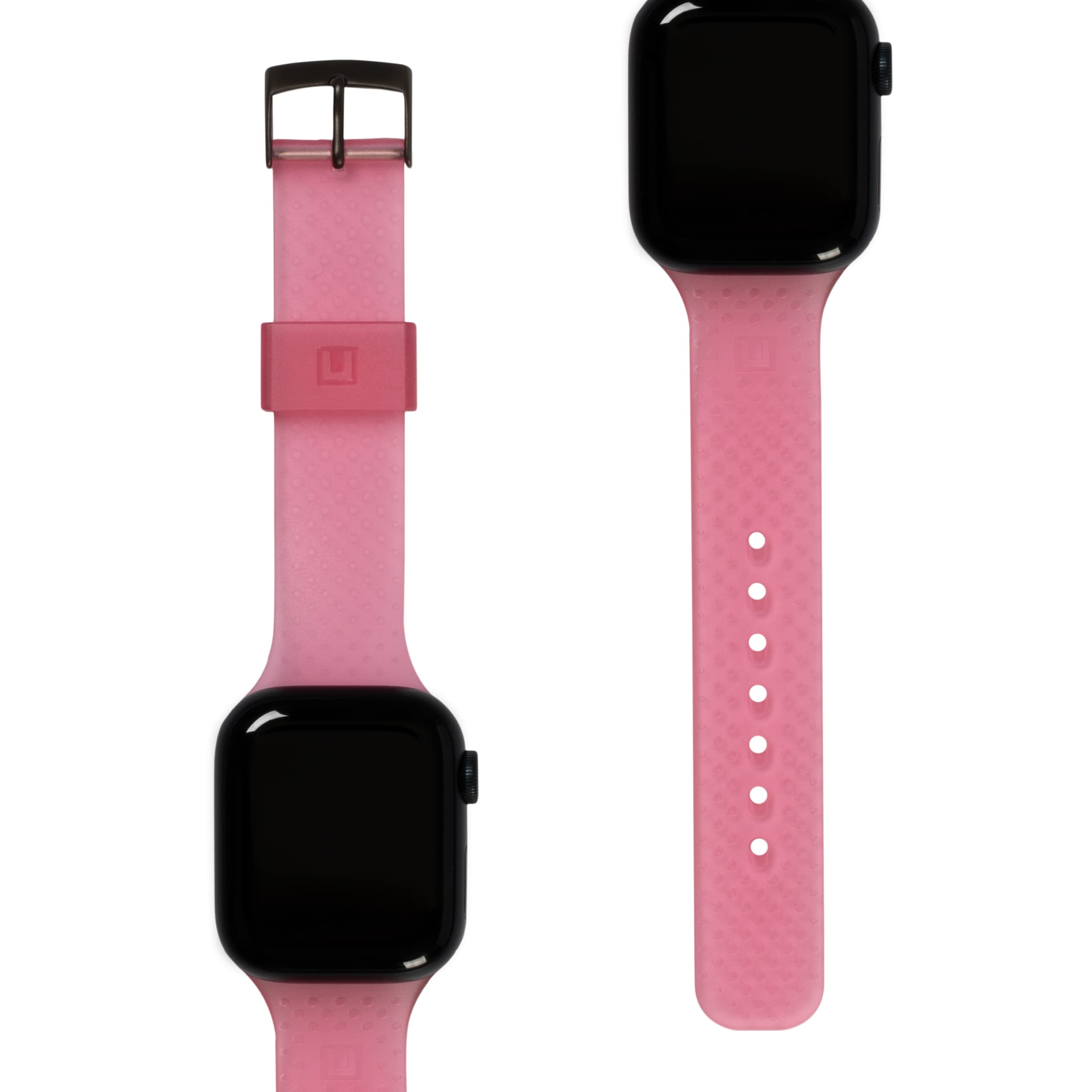 URBAN ARMOR GEAR [U by UAG Compatible with Apple Watch Band 42/41/40mm iWatch Series 11/10/9/8/7/6/5/4/SE3/SE2/SE, Slim Soft Adjustable Replacement Strap, Lucent Pink Sand
