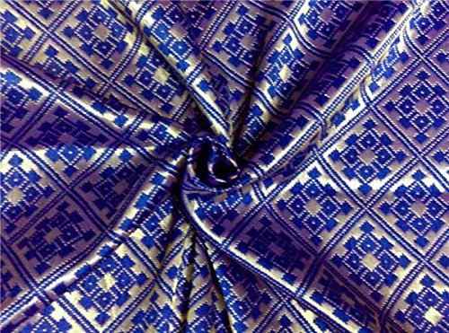 Reversible Brocade fabric purple x metallic gold color 56' BRO562[1]