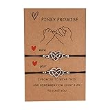 cmoonry Pinky Pomise Distance Matching Bracelets