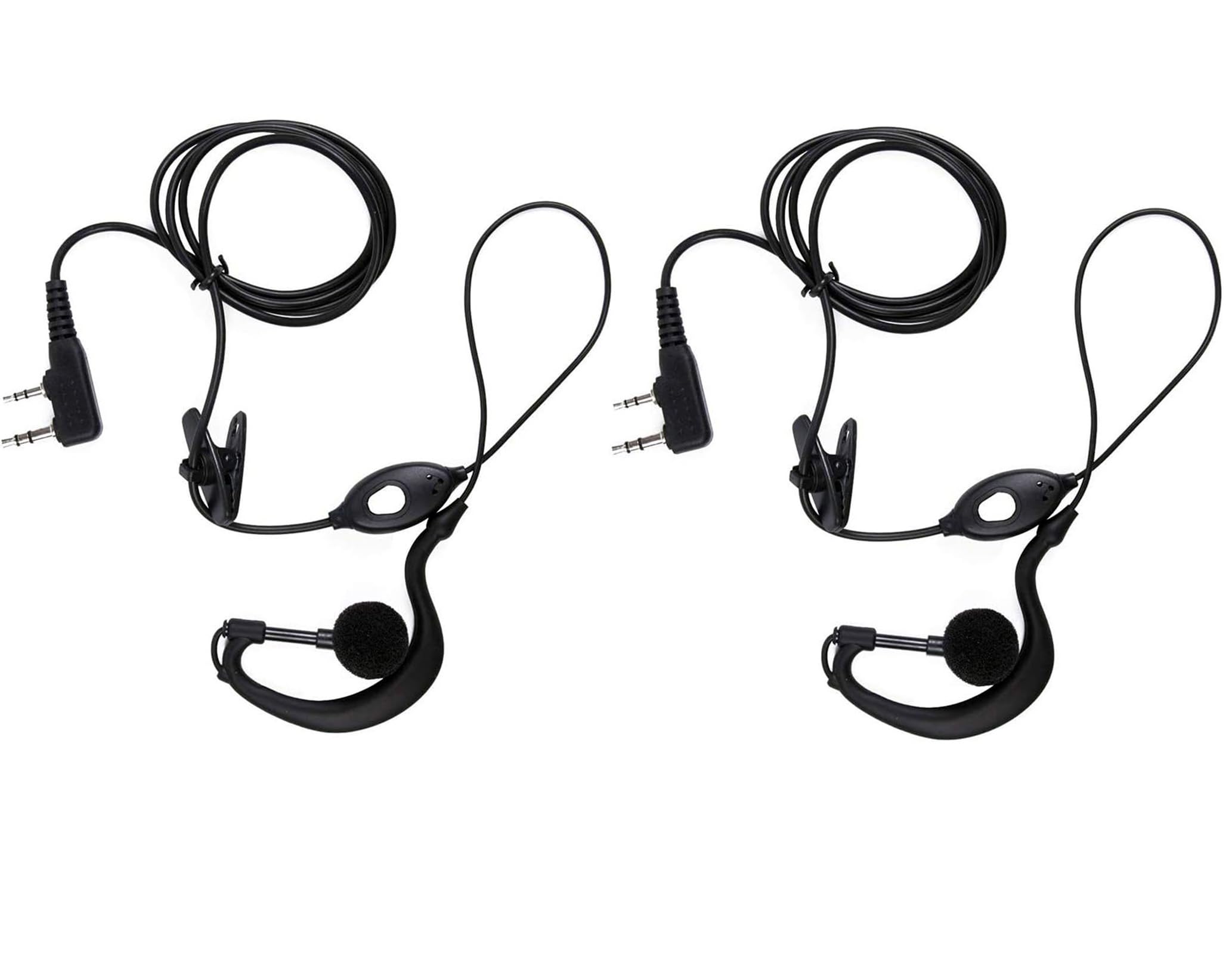 Mengshen Baofeng Earpiece Headset Mic for BF-888S / BF-777S / BF-666S / UV-5R / 5RA / 5RE Two Way Radio Walkie Talkie Headset (2 PCS), EJ01 2Pack