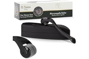 DermTech Derma Microneedling Roller - 0.5mm Titanium Needles - Designed in Canada - 540 Needles - For Men and Women - Beard R