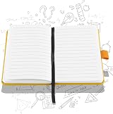 Lefute A6 Notebooks Pocket Journal Hardback 200 Pages PU Leather Yellow view 4