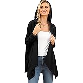 VIISHOW Womens Lightweight Casual Hoodie Cardigans Open Front Waffle Knit Long Sleeve Outwear Coat with Pockets