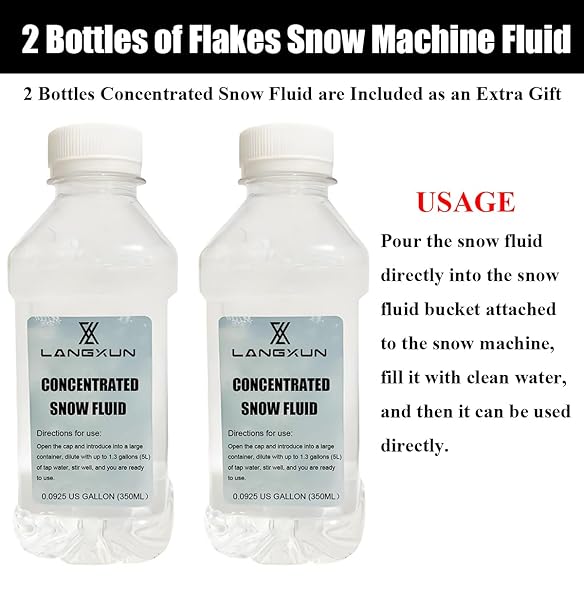LANGXUN 1500W SNOW MACHINE WITH MANUAL & WIRELESS REMOTE CONTROL | LARGE OUTPUT SNOWMAKING MACHINE FOR INDOOR & OUTDOORS | ADJUSTABLE SNOWFLAKE SIZE | PERFECT FOR CHRISTMAS, WEDDINGS, AND PARTIES