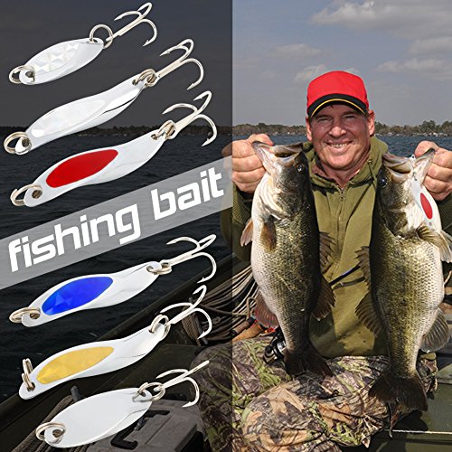 Sougayilang Fishing Spoons Lure, Casting Fishing Lures Blade Baits