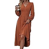 FIMARSTED Dresses for Women 2026 Blue Maxi Dress Formal Wedding Guest Dresses for Women Long Sleeve Dresses for Women