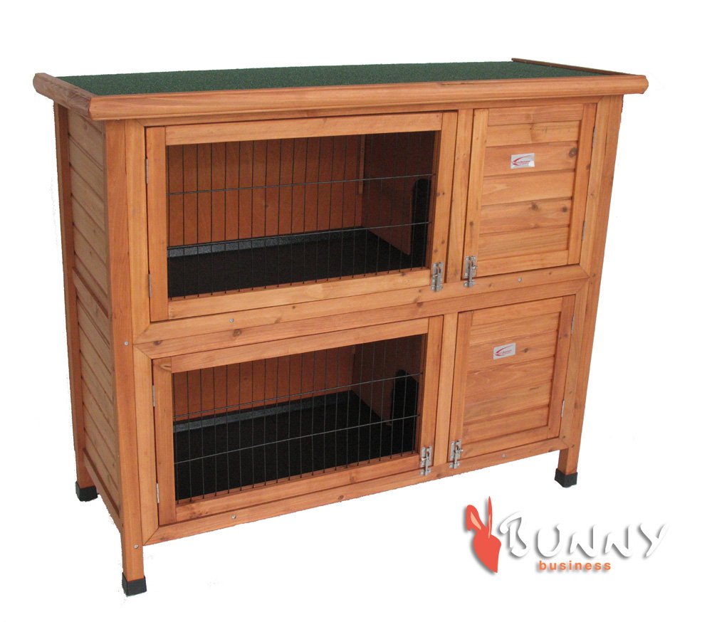 Bunny Business Double Hutch Rabbit/ Guinea Hutch Run, 48-inch