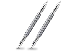 PMIIO Dual Head Nail Setter Spring Loaded Nail Set Spring Nail Punch Hammerless Tool Kit 1/32″& 1/16″ Tools 3500 PSI Striking Force Counter Punch - 2 PCS
