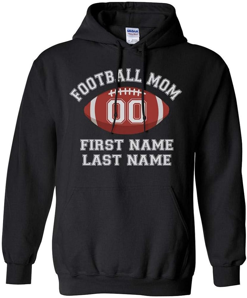 personalized football mom hoodie