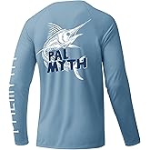 Palmyth Fishing Shirts for Men Long Sleeve Sun Protection Shirts UV UPF 50+ T-Shirt Quick Dry