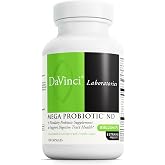 DAVINCI Labs Mega Probiotic ND, 120 Vegetarian Caps | Non-Dairy Probiotic Supplement Supports Gut, Digestive &amp; Brain Health with 15 Billion CFU and 8 Strains &amp; Prebiotics