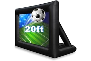 GZKYYLEGS 20 Feet Inflatable Projector Screen Outdoor Inflatable Movie Screen with Air Blower Storage Bag, Easy Set Up Blow Up Screen for Backyard Movie Night, Theme Parties, Celebrations