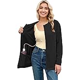 RAGEMALL Mastectomy Shirt with Drain Pockets Front Zip Post Surgery Top Soft Long Sleeve Clothing for Breast Cancer Recovery