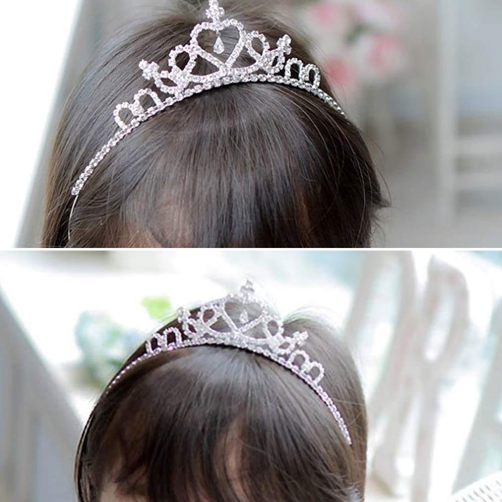 Girls Princess Crystal Tiara Crown For Birthday Party(Style1) : Beauty