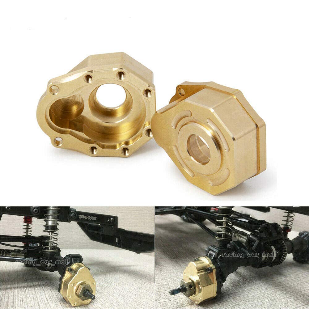 XUNJIAJIE Heavy Duty Brass Steering Portal Gear Cover for 1/10th RC Crawler TRX4 Upgrade Parts