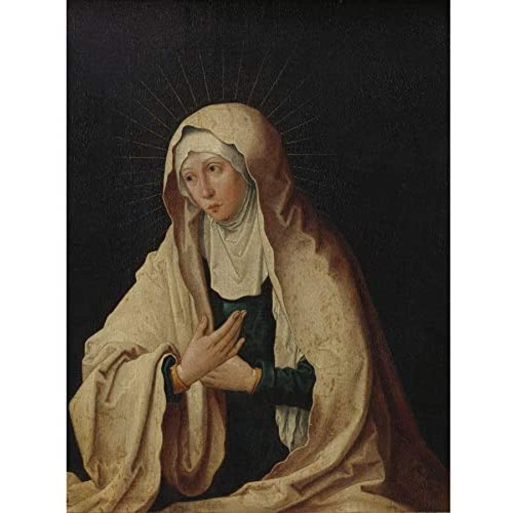 Artery8 Van Leyden Virgin Mary Painting Unframed Wall Art Print Poster Home Decor Premium