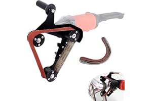 GANGGEND Belt Sander Adapter for Angle Grinder, Pipe Tube Polishing Sanding Attachment with 40mm Belts, Suitable for US 5/8-11 Thread, Handheld Grinder Sander Kit Rust Removal