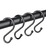BellRhein Shower Curtain Hooks Rings, 12 Pack Metal