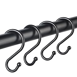 BellRhein Shower Curtain Hooks Rings, 12 Pack Metal