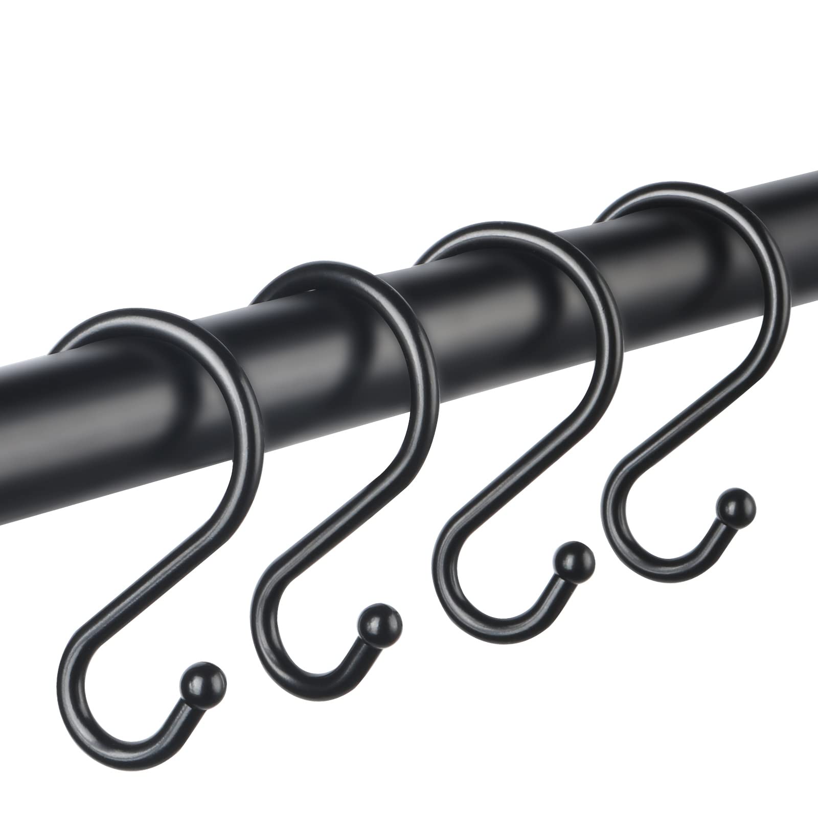 BellRhein Shower Curtain Hooks Rings, 12 Pack Metal