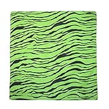 CTM Women's Cotton Neon Zebra Print Bandanas