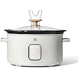 Beautiful 6 Qt Programmable Slow Cooker, White Icing by Drew Barrymore,Available In Black (White)