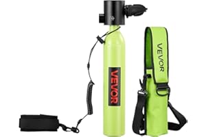 VEVOR Mini Scuba Tank, 0.5L Portable Diving Tank for Underwater Breathing, Reusable Lung Diving Cylinder up to 10 Minutes Div