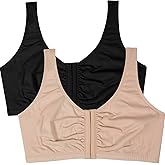 Fruit of the Loom Women's Multi-Pack Front Closure Cotton Bra