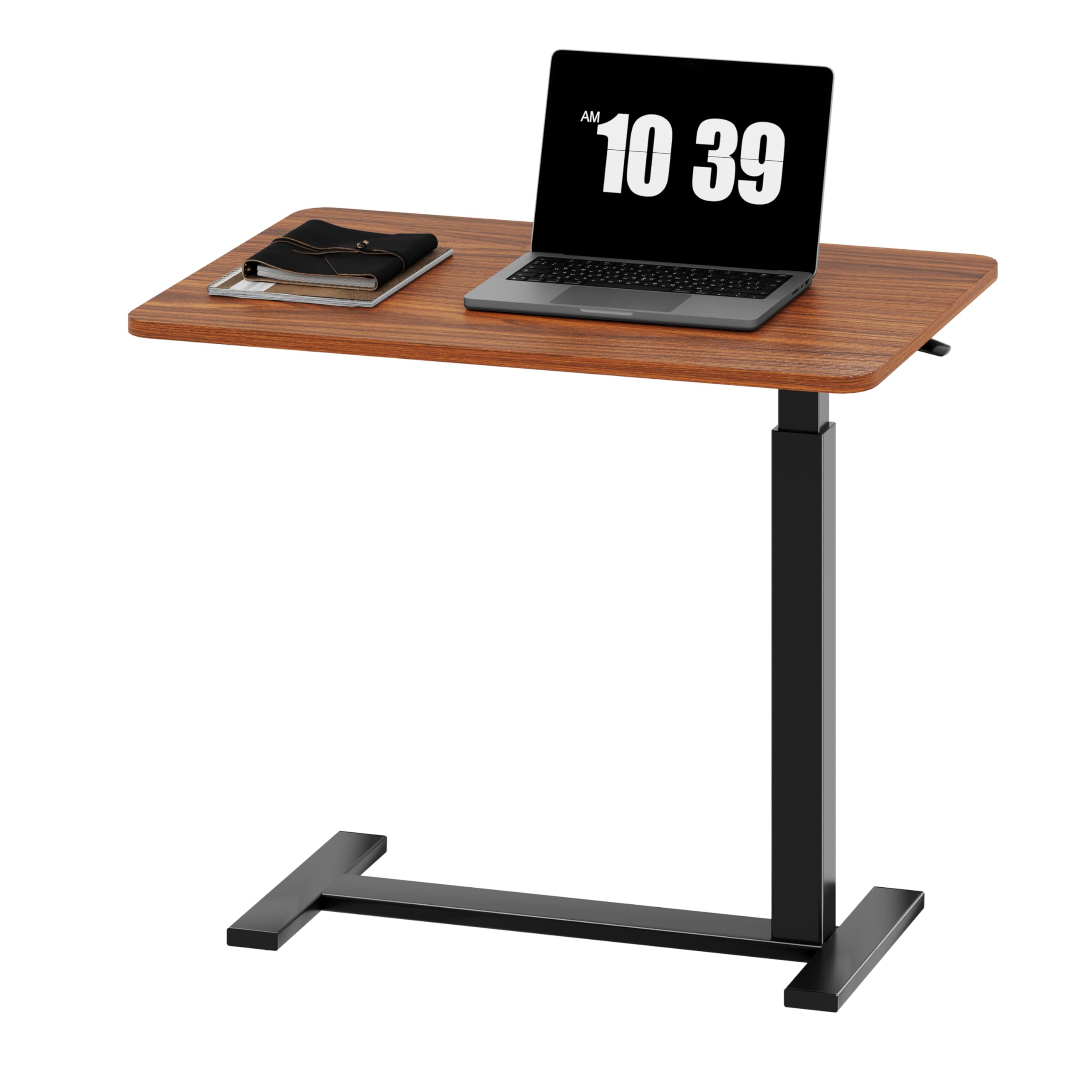 Photo 1 of ******************Missing a wheel***************
Sweetcrispy Overbed Bedside Table with Wheels, Adjustable Hospital & Home Use Bed Rolling Laptop Table, Mobile Standing Desk, Rustic Brown