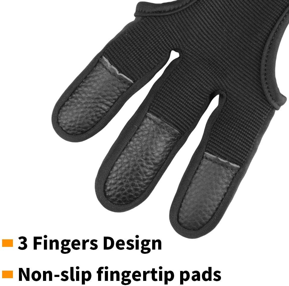 KRATARC Adult Archery Gloves Finger Protector Shooting Hunting Arrow Bow Archery Protective Gear Accessories : Sports & Outdoors