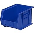 Akro-Mils 30239 AkroBins Plastic Storage Bins, Space-Saving Stackable Bins, Garage Organization Bins, Pantry Organization, Craft Storage, 11-Inch x 8-Inch x 7-Inch, blue, 6-Pack