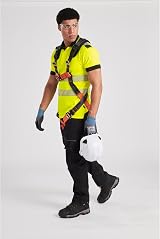 Portwest PS63 Safety Hard Hat White 6-Point Harness Ventilated ABS Shell view 3
