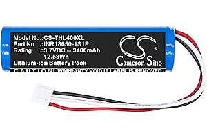Cameron Sino Battery for Theradome LH40,LH80,LH80 Pro 3400mAh/3.7V