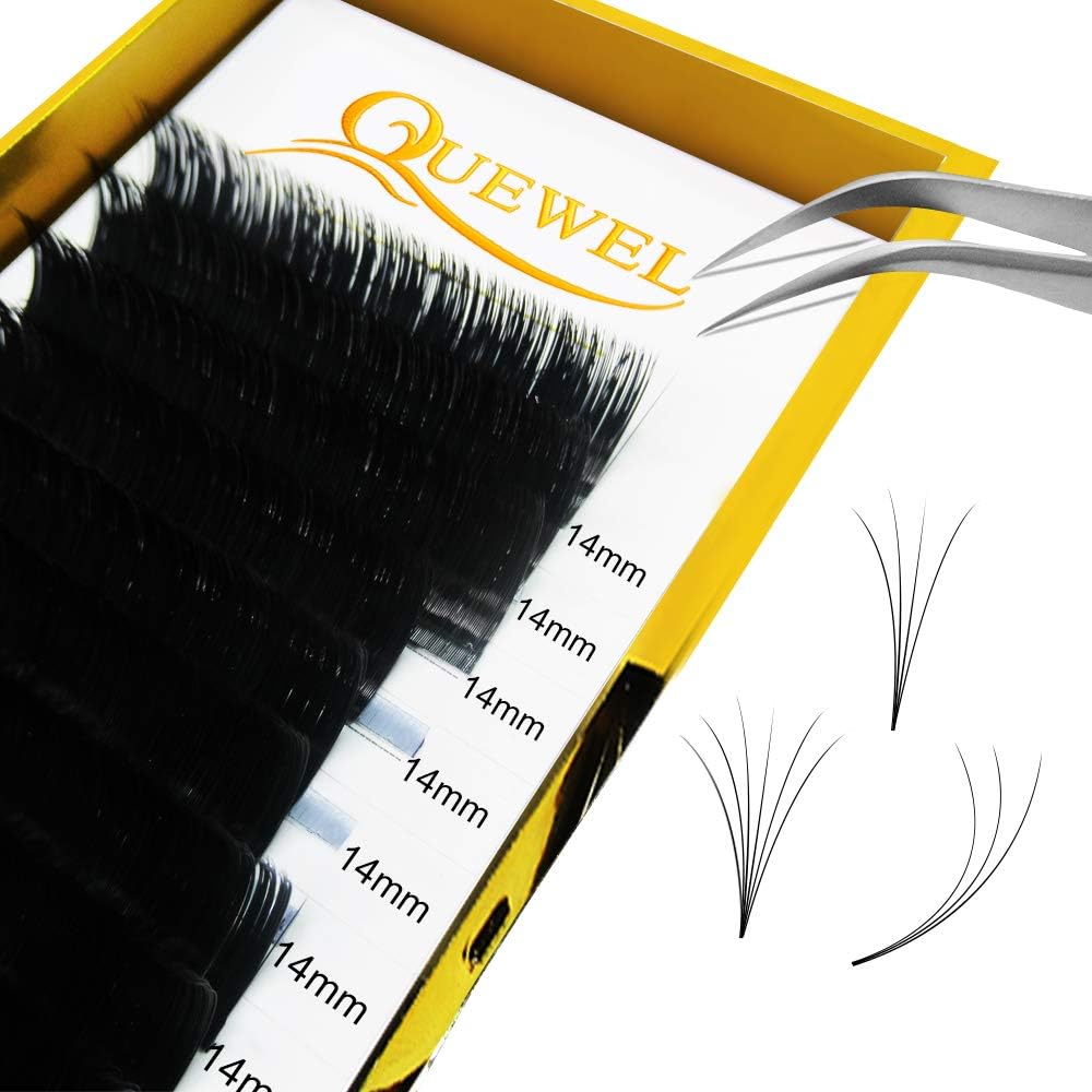 Volume Eyelash Extensions 0.05 D Curl 14mm Premade Fans 2D-20D Easy Fan Lash Self Fanning, 0.03-C Curl-17 mm - Image 3