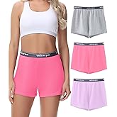 wirarpa Women's Cotton Sleep Shorts Comfywear Lounge Pajama Shorts 3 Pack
