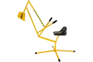 THE BIG DIG Big Dig Toy Excavator Ride, Sandbox Digger w/ 360 Rotation Base for Kids Ages 3 & Up, Yellow - Outdoor Playground and Sand Beach Construction Riding Toys for Children