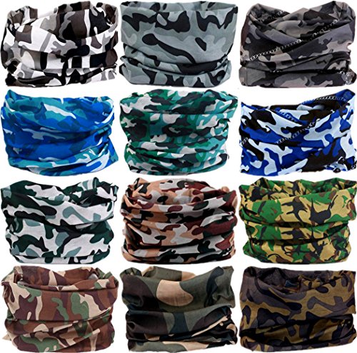 VANCROWN Headband Head Wrap Headwear Sport Sweatband 280 Patterns 12 in 1 Magic Scarf 12PCS 9PCS & 6PCS