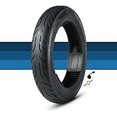 2.50-10 Dirt Bike Tire Street Tire Compatible with 14x2.50 14x2.5 60/100-10 ebike Tyre 33J 4 P.R. Max Load 253 Lbs Scooter Street Neum&aacute;tico with Tubeless Valves and Tools