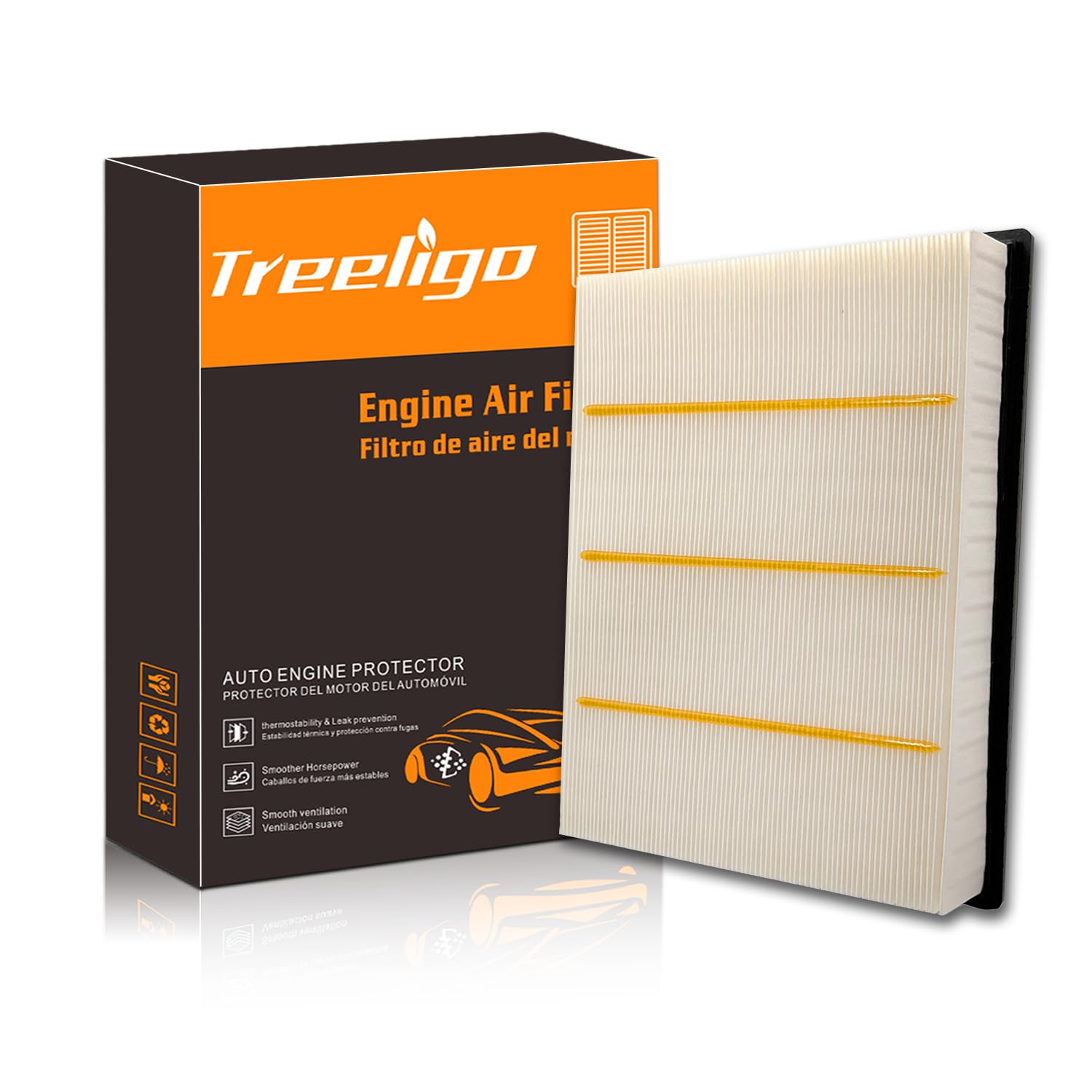 Photo 1 of CA10165 Engine Air Filter Replacement for Honda Civic 2006-2011(1.8L), CA4309, CA8755A, CA8039, CA326,CA6479(EAF449003)
