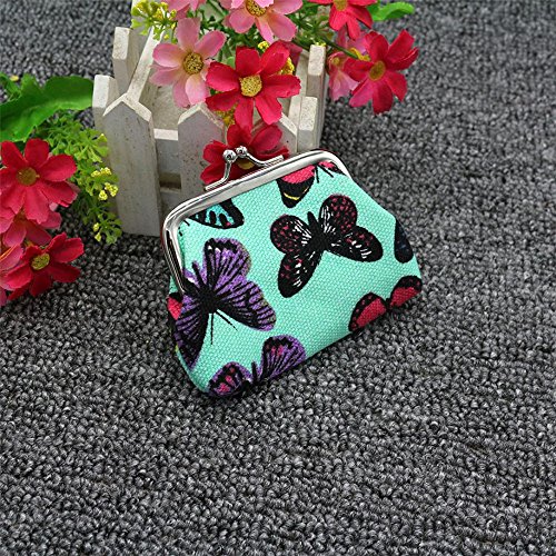 Simayixx Women's Butterfly Small Wallet Card Holder Coin Purse Clutch Bag Handbag (One Size, Green)