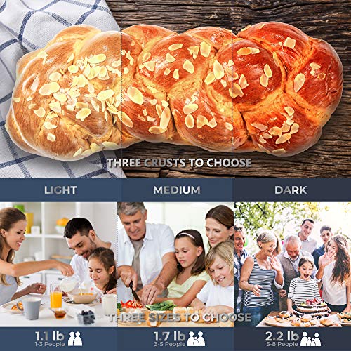 3 ALBOHES+Stainless+Detachable+Programmable+Breadmaker