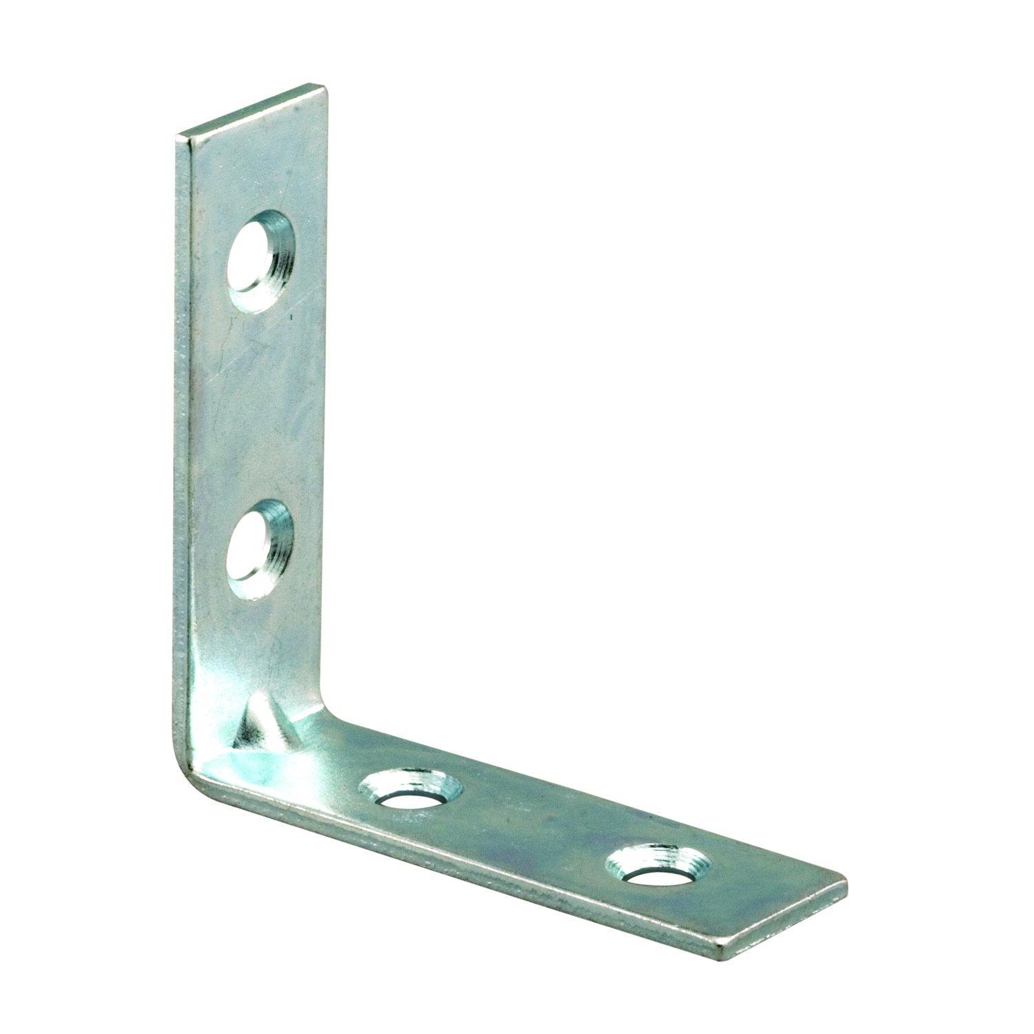 Prime-Line Products MP9221 Angle Corner, 2 in, Steel Construction, Zinc Plated, 4-Hole Bracket, Pack of 10