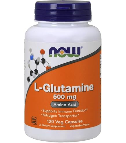 Now L-Glutamine 500mg 300 Veg Capsules - Non-GMO Supplement