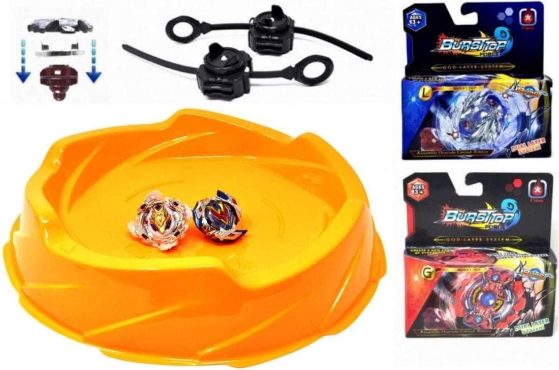 ARUNDEL SERVICES EU 2x spinning top with Arena Stadium Set Battle Blade Bey rotating Battle Blade