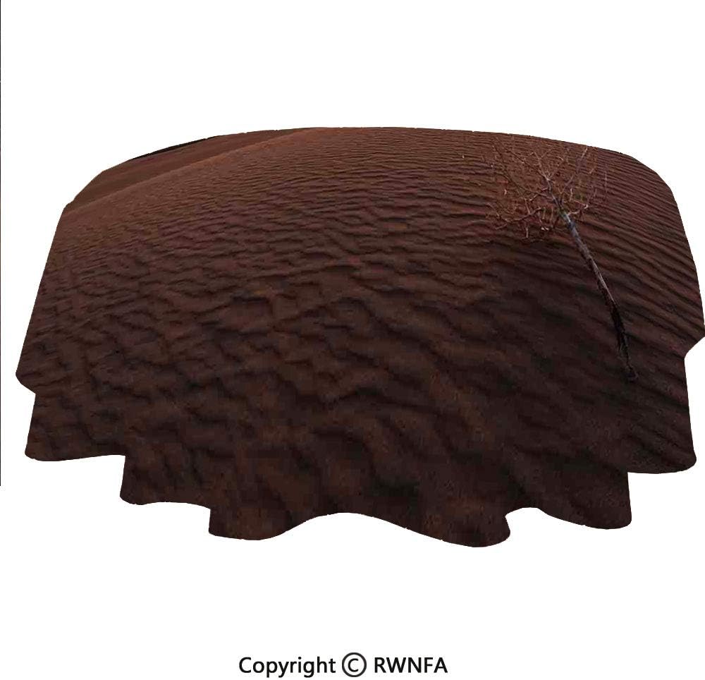 84inch Tablecloths for Oval Table Cover Life on Mars Themed Surreal Surface of Gobi Desert Dune Oasis Lunar Adventure Photo Great for Buffet Table, Parties, Holiday Dinner & More Brown Blue