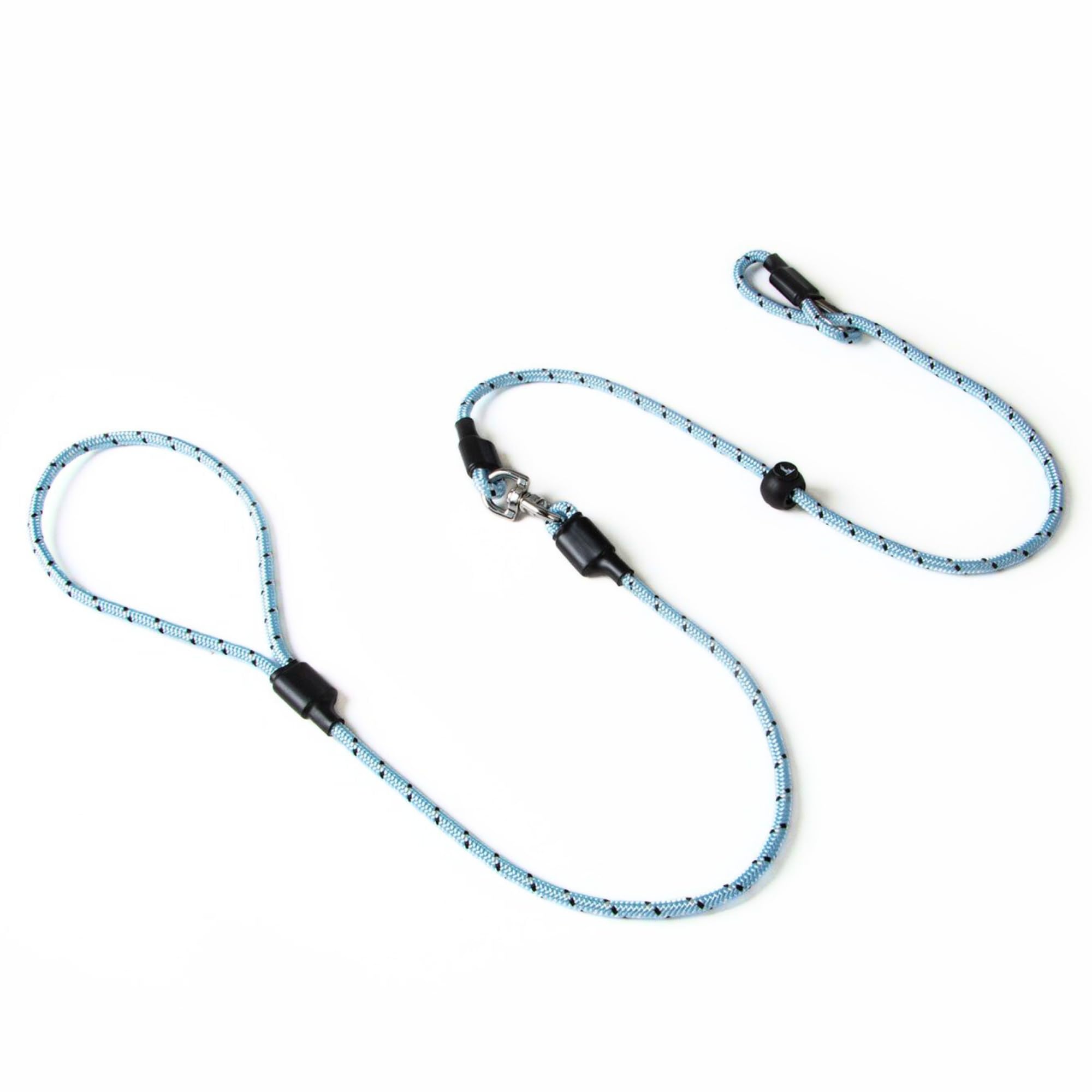 Dog & Field Pro Trialler Swivel Slip Lead, Blue. 1.2m Rope Slip Lead For Dogs With Button Press Stopper, Easy To Slip On, No Collar Or Harness Needed. Anti-Tangle Dog Leash (Blue)